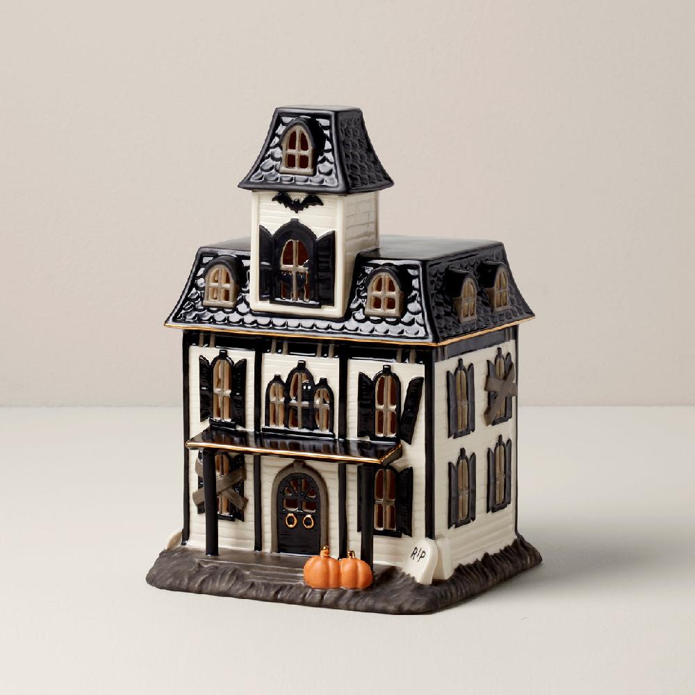 cambridge silversmiths Vintage Halloween Light-Up House Figurine