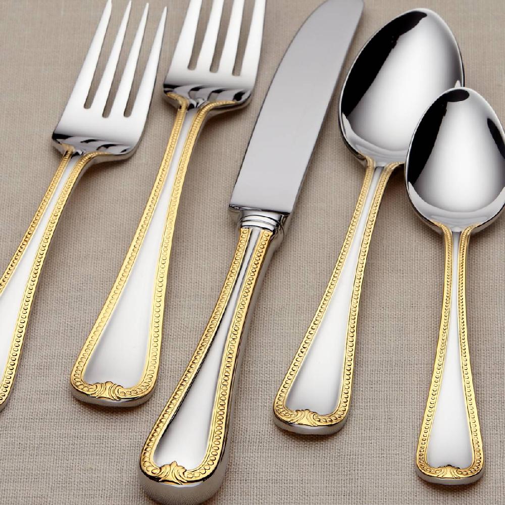Cambridge Silversmiths Vintage Jewel Gold 5-Piece Place Setting