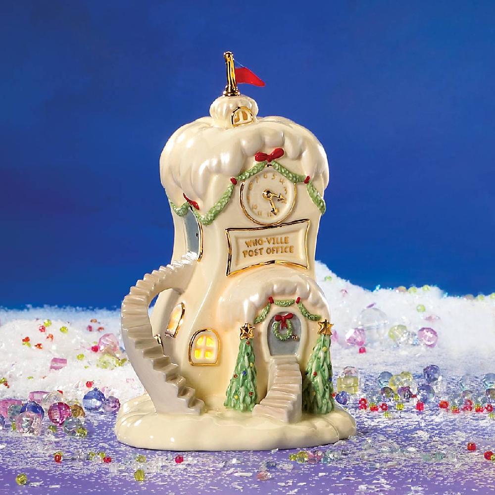 Cambridge Silversmiths Who-ville Post Office Lit Figurine