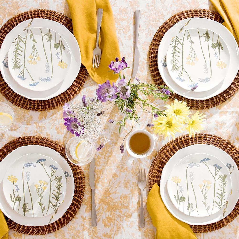 Cambridge Silversmiths Wildflowers 12-Piece Dinnerware Set