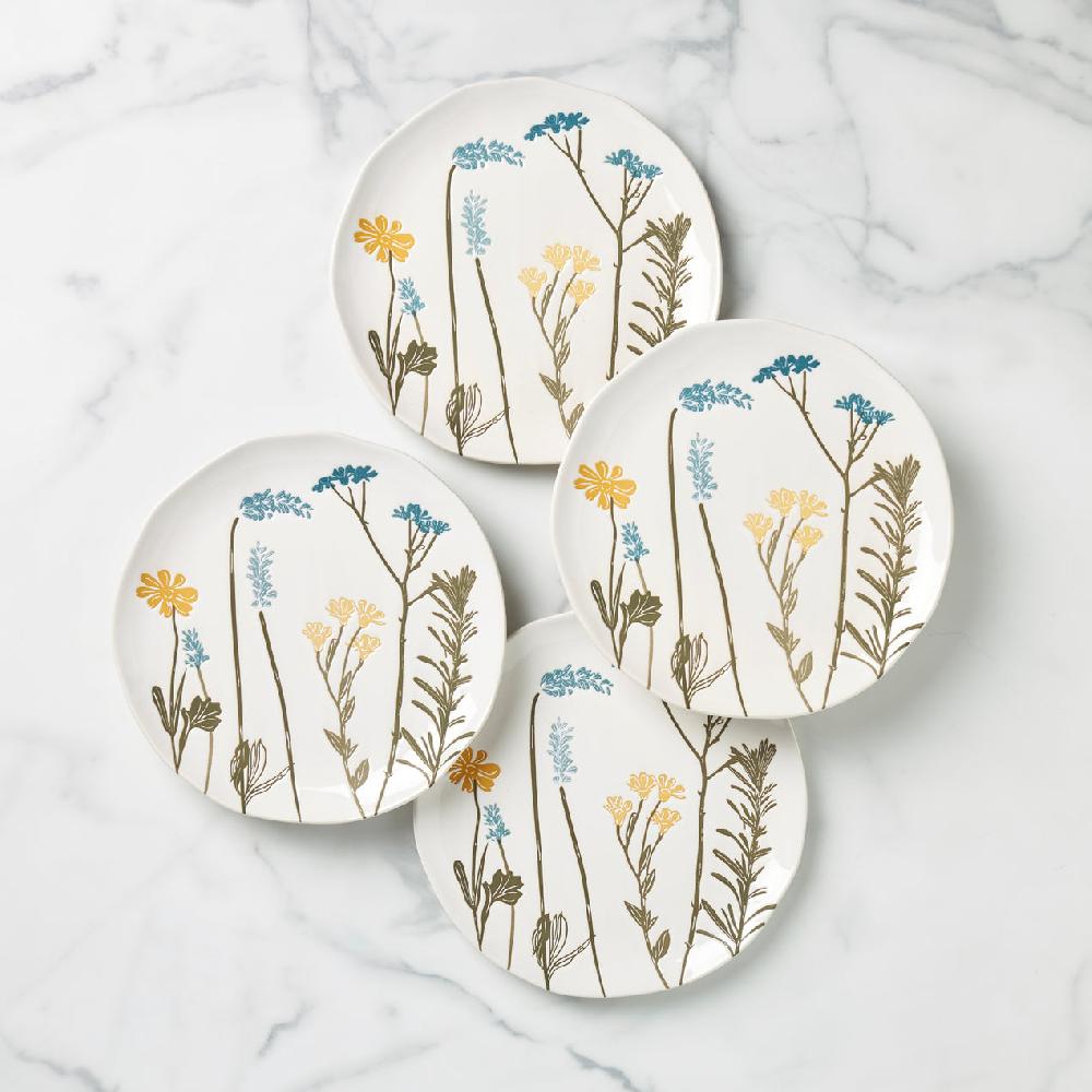 cambridge silversmiths Wildflowers Accent Plates Set of 4