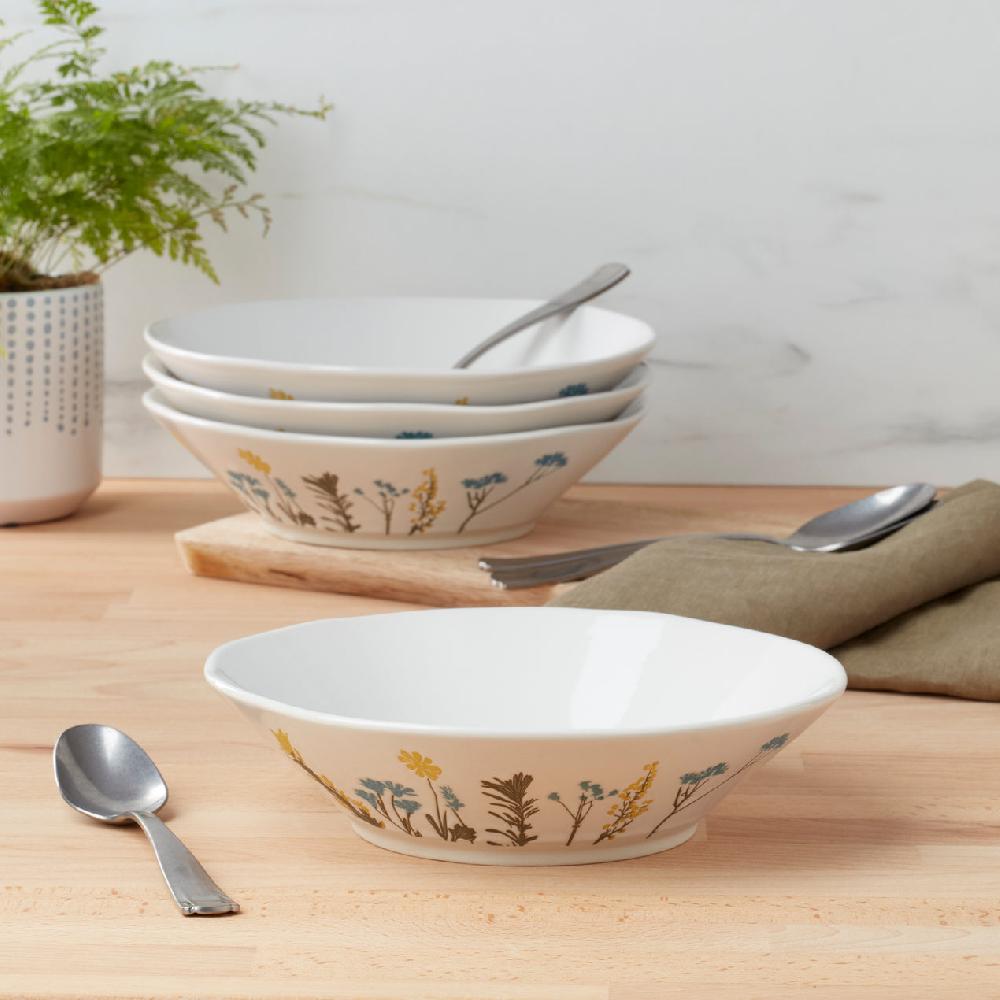 Cambridge Silversmiths Wildflowers Pasta Bowls Set Of 4