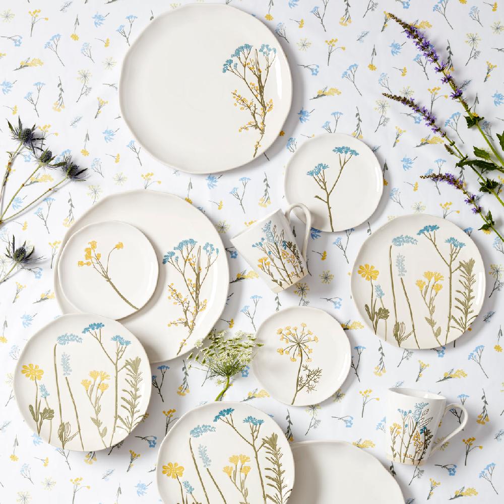 Cambridge Silversmiths Wildflowers Tidbit Plates Set Of 4