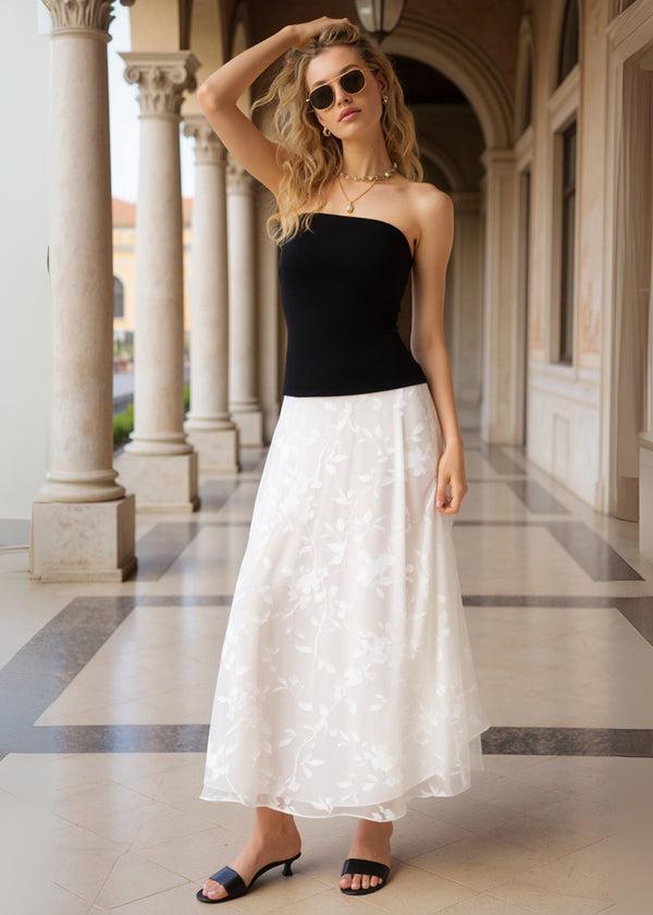 cami nyc Almira Strapless Dress Black/Macadamia