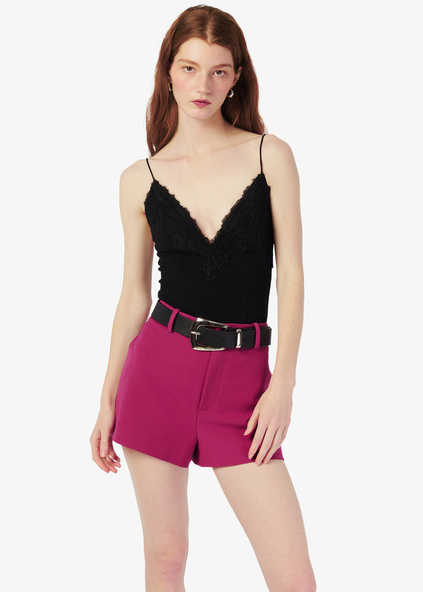 Cami Nyc Amani Rib Knit Bodysuit Black