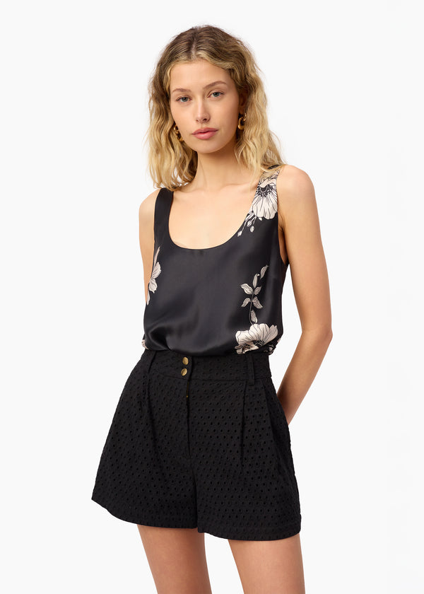 cami nyc Andressa Camisole Black Botanical