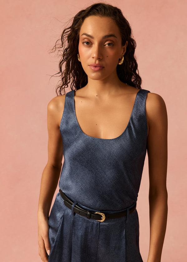 cami nyc Andressa Camisole Raw Denim