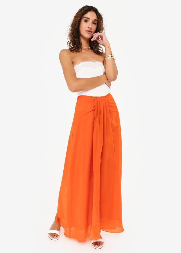 Cami Nyc Bahia Chiffon Maxi Skirt Clementine