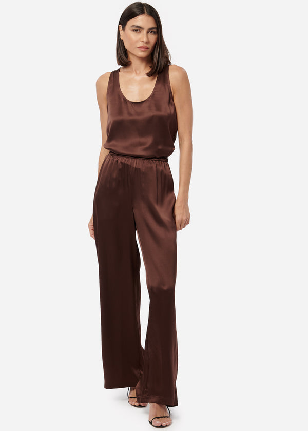 Cami Nyc Bleecker Silk Pant Chocolate