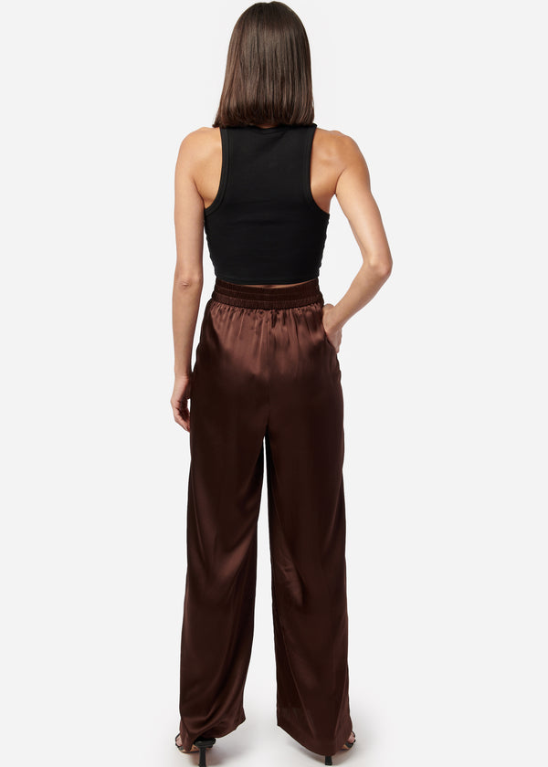 Cami Nyc Bleecker Silk Pant Chocolate