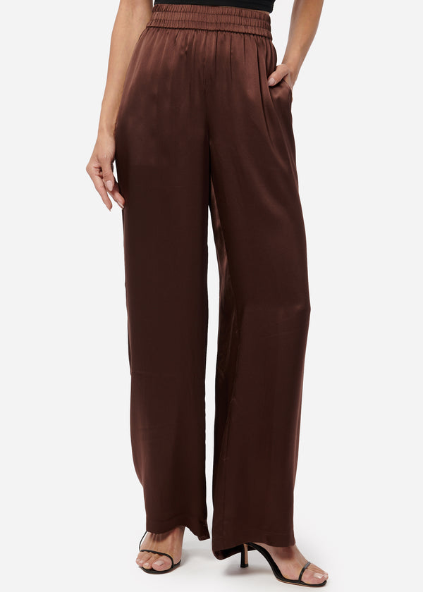 cami nyc Bleecker Silk Pant Chocolate