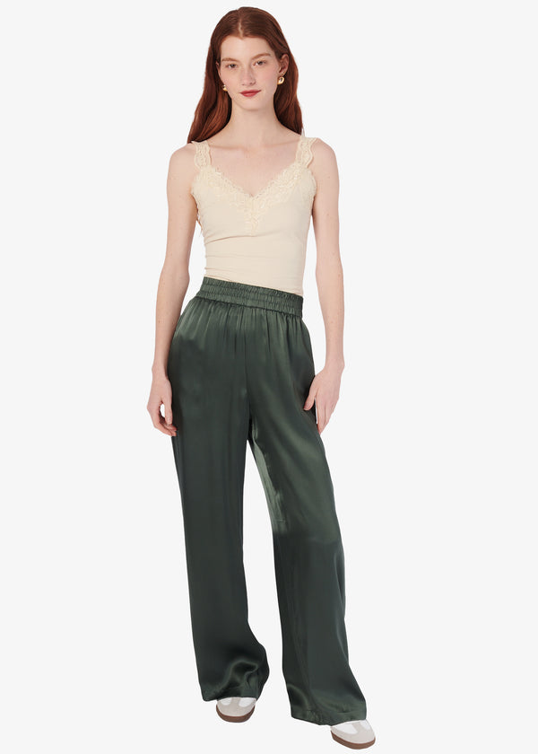 Cami Nyc Bleecker Silk Pant Thyme