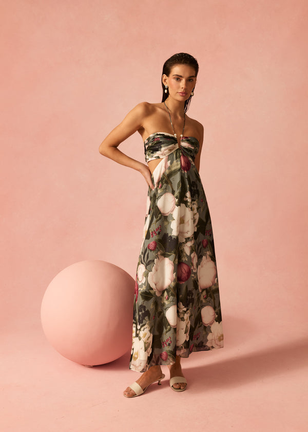 cami nyc Calliope Chiffon Maxi Dress Bayou Bloom