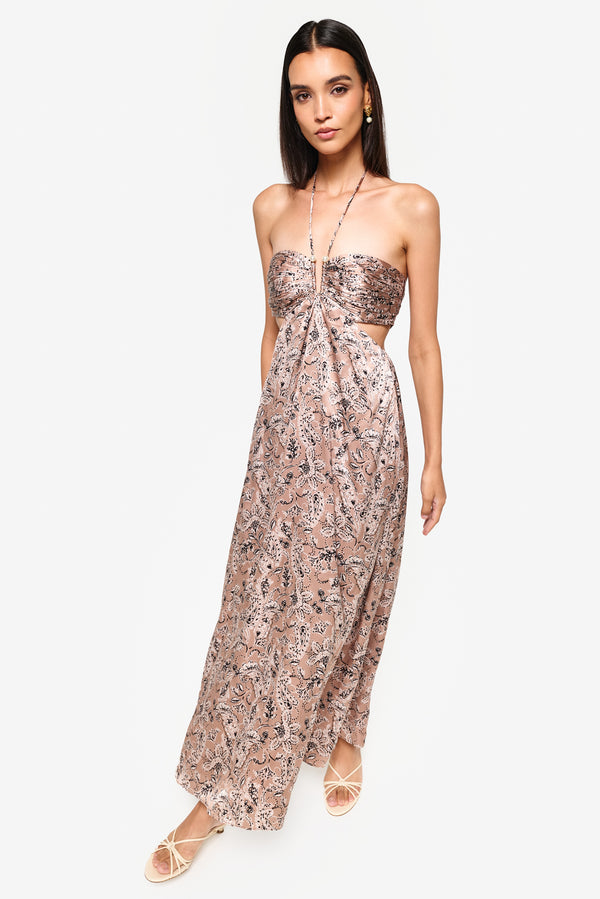 Cami Nyc Calliope Maxi Dress Neutral Paisley