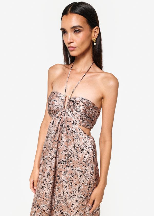 Cami Nyc Calliope Maxi Dress Neutral Paisley