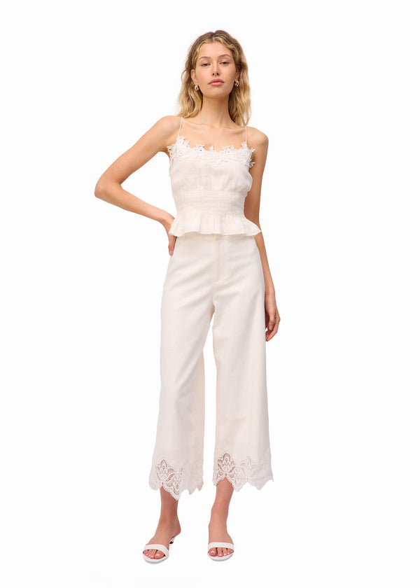 Cami Nyc Cassia High Rise Linen Pant Macadamia
