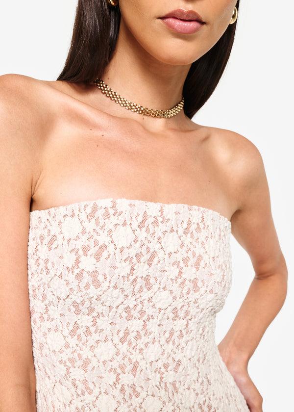 Cami Nyc Castela Stretch Lace Dress Bone