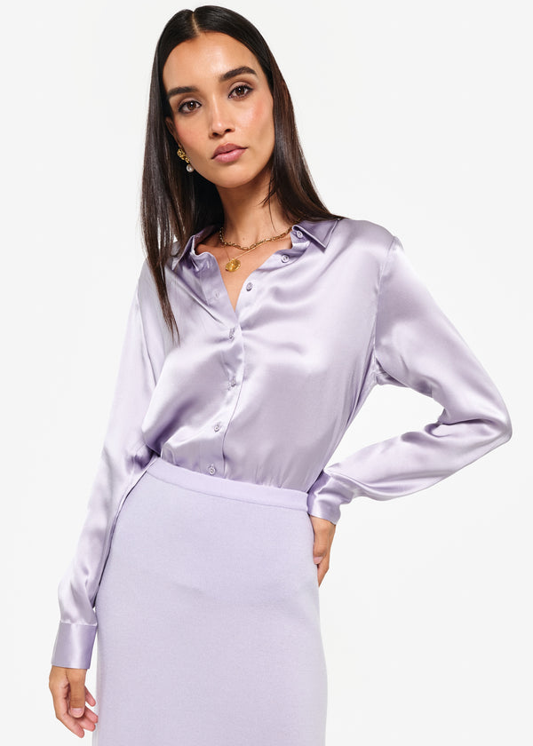cami nyc Crosby Silk Blouse Moonflower