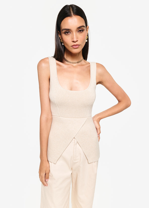 cami nyc Damian Knit Top Bone