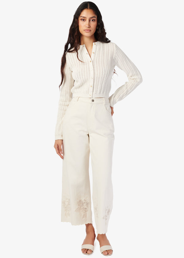 Cami Nyc Dresden Cropped Cardigan Macadamia