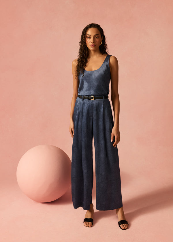 Cami Nyc Fabian High Rise Charmeuse Pant Raw Denim