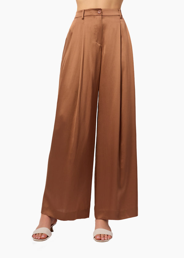 Cami Nyc Fabian Wide Leg High Rise Pant Carob