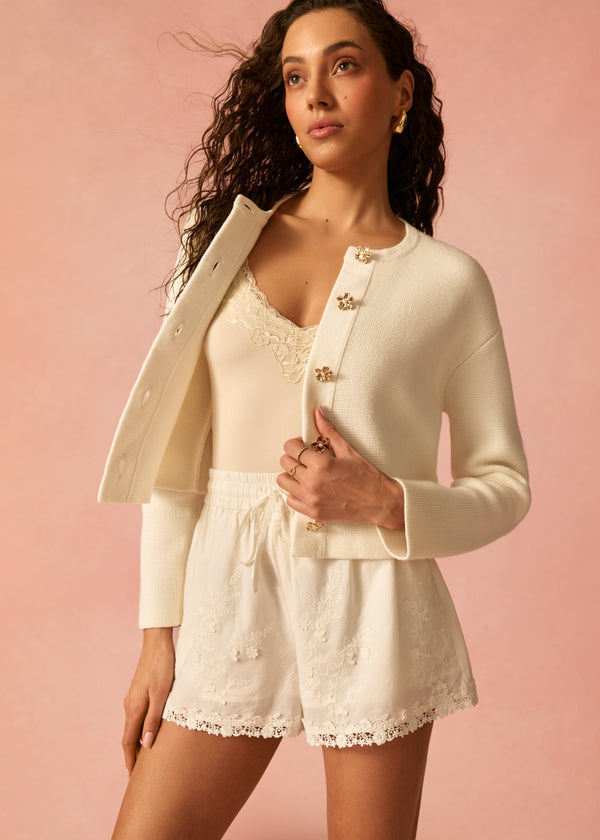 cami nyc Hara Cardigan Cream