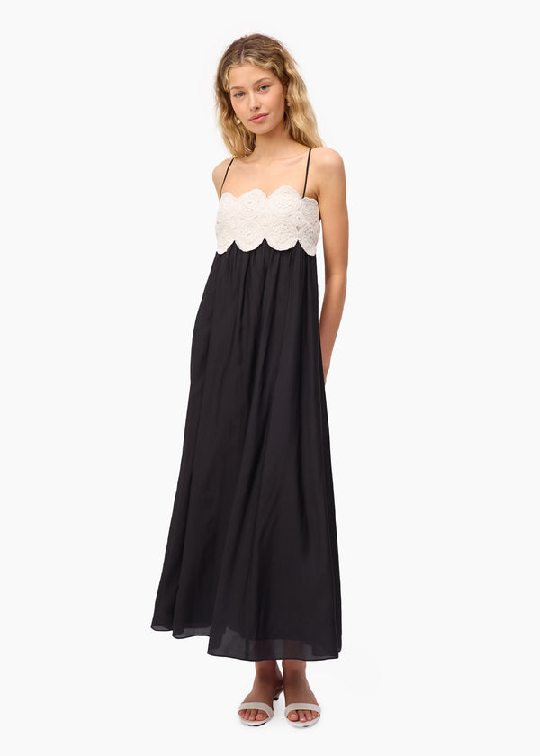 cami nyc Iona Maxi Dress Macadamia/Black