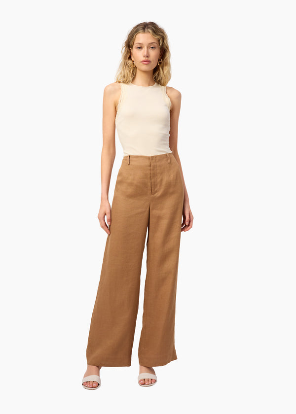 Cami Nyc Iracemi High Rise Linen Pant Butterscotch