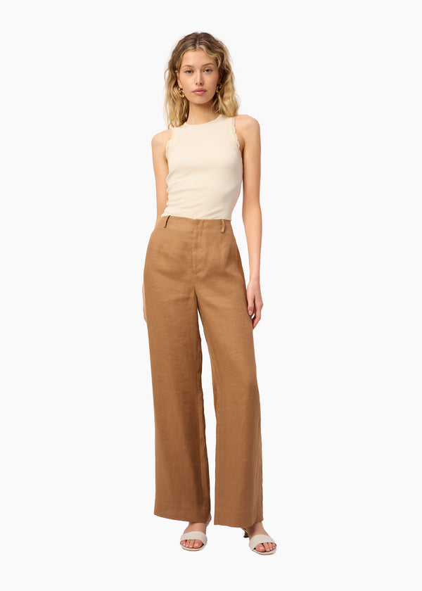Cami Nyc Iracemi High Rise Linen Pant Butterscotch