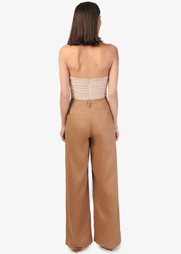 Cami Nyc Iracemi High Rise Linen Pant Butterscotch