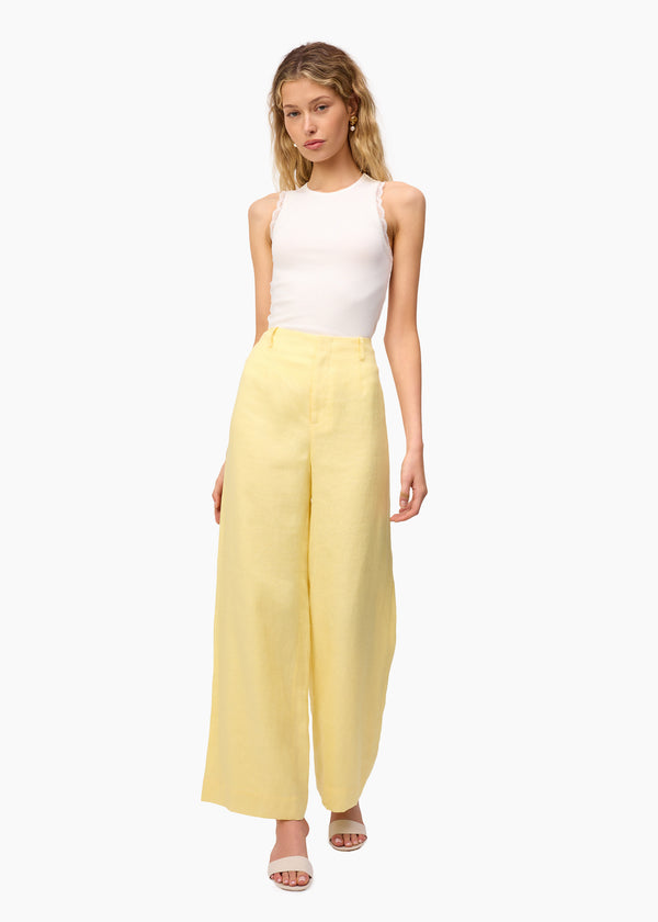 Cami Nyc Iracemi High Rise Linen Pant Yuzu