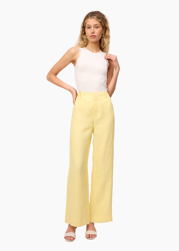 Cami Nyc Iracemi High Rise Linen Pant Yuzu