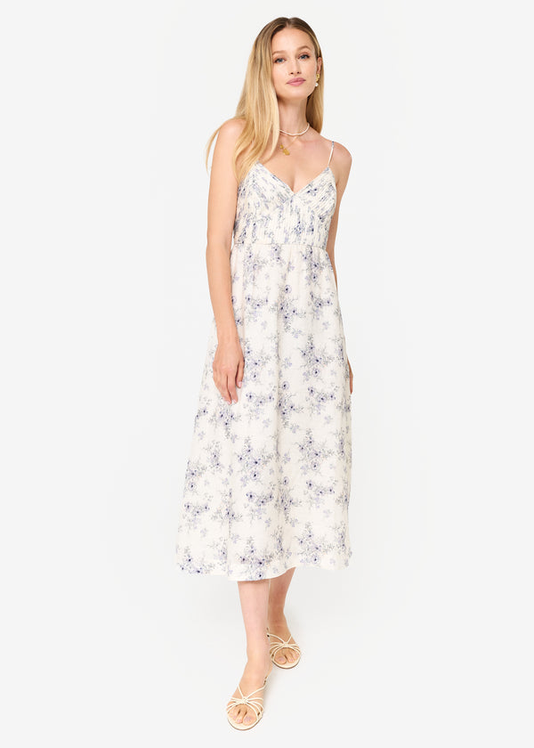 cami nyc Jacinta Linen Dress Wild Forget-Me-Knot