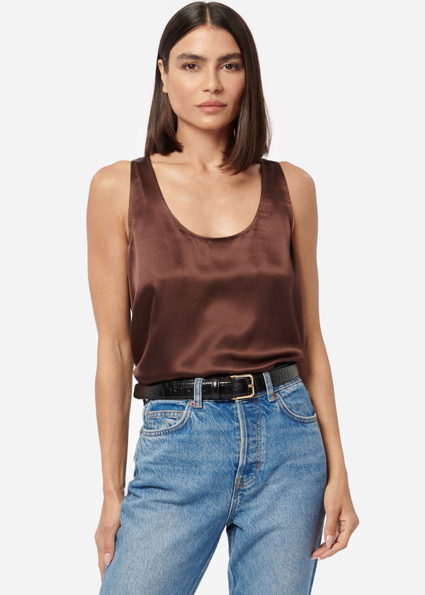 cami nyc Jane Silk Cami Chocolate