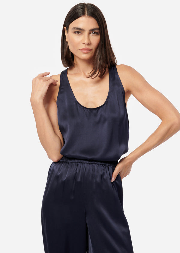 cami nyc Jane Silk Cami Navy