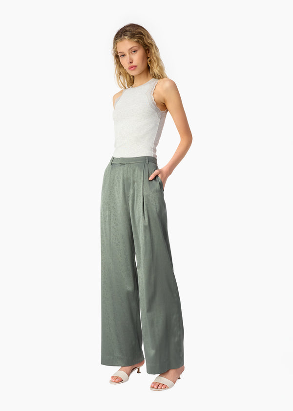 Cami Nyc Jasmina Mid Rise Jacquard Pant Bayou
