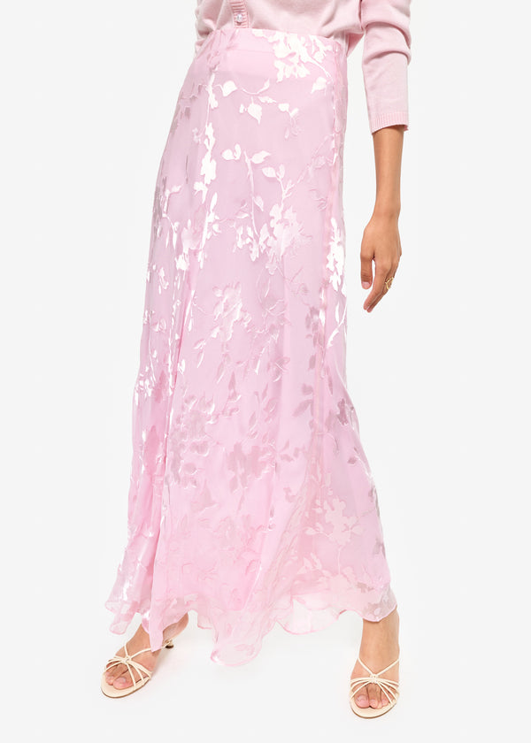 Cami Nyc Jayna Mid Rise Burnout Skirt Dogwood