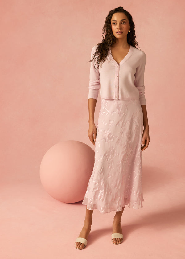 cami nyc Jayna Mid Rise Burnout Skirt Dogwood