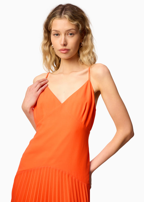 Cami Nyc Jennelyn Chiffon Pleated Gown Clementine