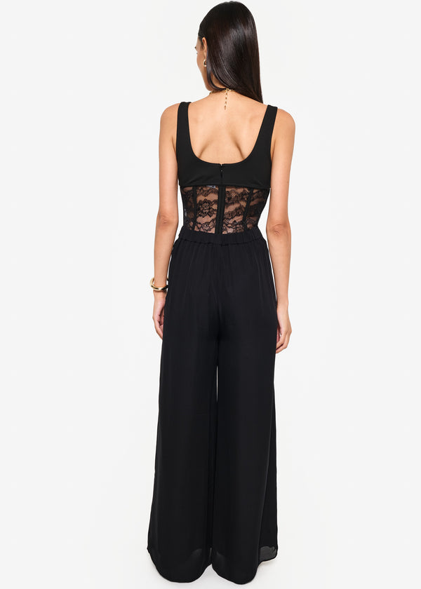 Cami Nyc Kimber Lace Corset Bodysuit Black