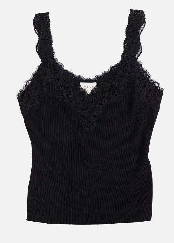 Cami Nyc Lani Rib Knit Tank Black
