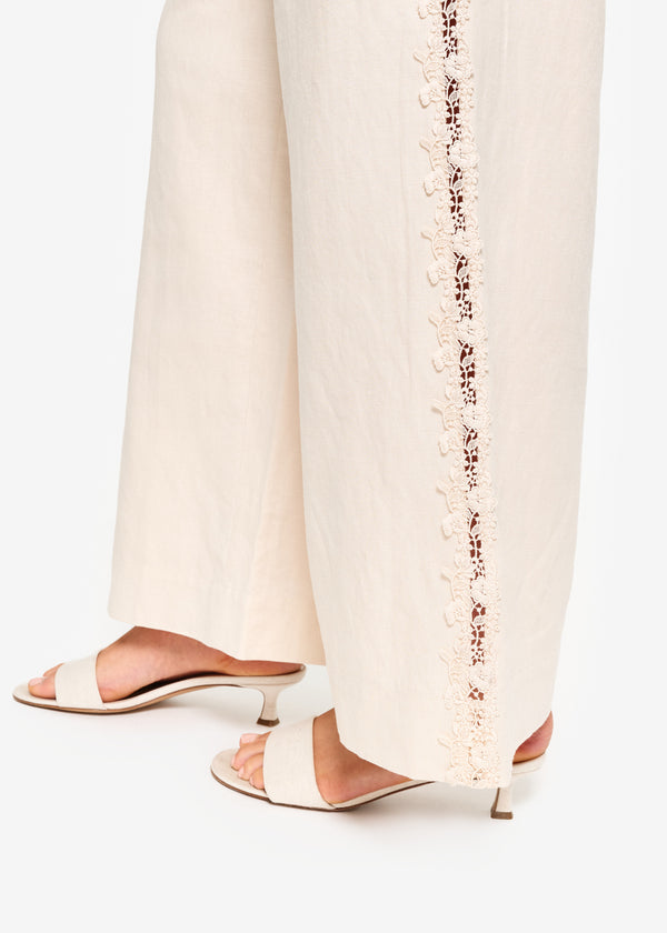Cami Nyc Lorca High Rise Linen Pant Bone