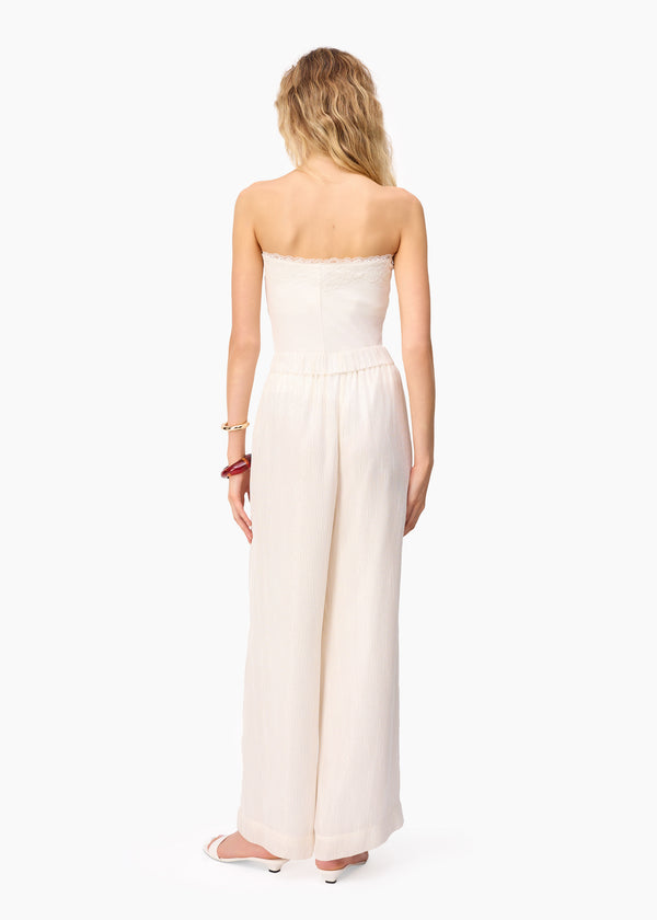 Cami Nyc Medina Metallic Chiffon Pant White