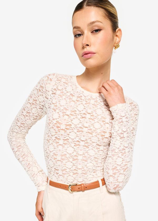 Cami Nyc Meli Stretch Lace Top Bone
