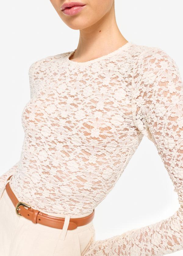 Cami Nyc Meli Stretch Lace Top Bone