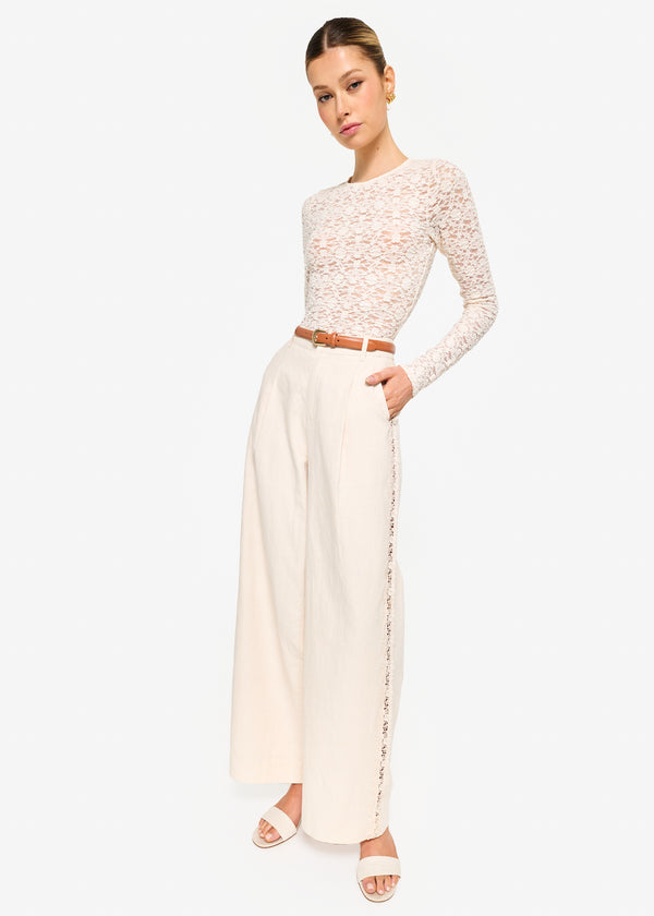 Cami Nyc Meli Stretch Lace Top Bone