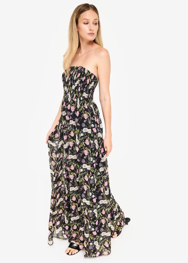 cami nyc Minoa Strapless Gown Midnight Gardens