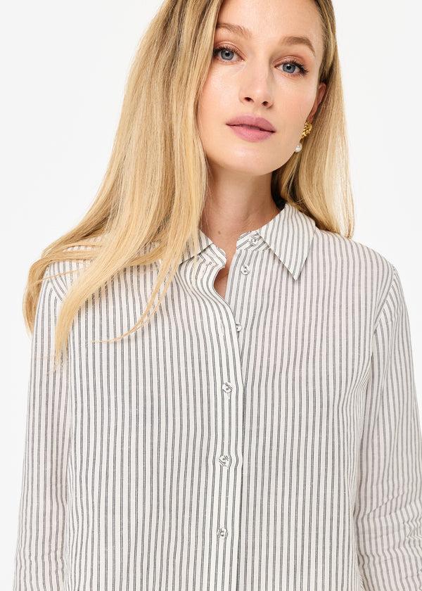 Cami Nyc Monty Cotton Linen Top Double Stripe