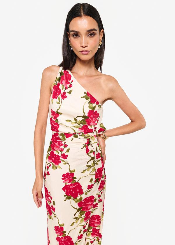 Cami Nyc Nanu Dress Campari Watercolor